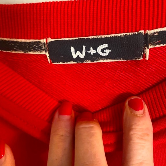 NWT Wren and Glory NICE Oversized Red Sweatshirt, one of a kind 1 of 1 - Picture 1 of 10